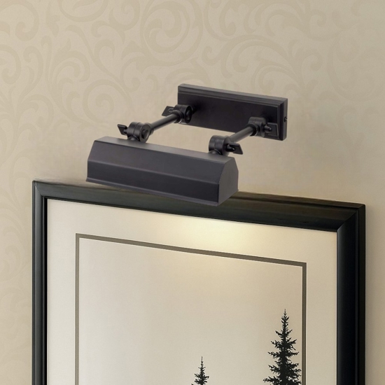 Piccola applique per quadro metallo nero opaco orientabile