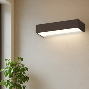 Applique led 12w 3000k 4000k rettangolare marrone top light bios