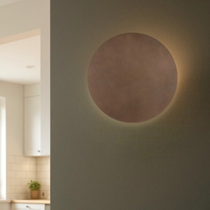 Appliqua disco 40cm marrone da parete moderna