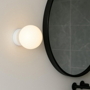 Perenz maga applique da bagno sfera vetro 15cm