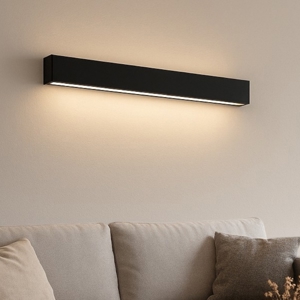 Applique led 28w 3000k bi emissione nero box w2 linea light
