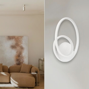 Applique da parete moderna diva gea luce bianco led 20w 3000k