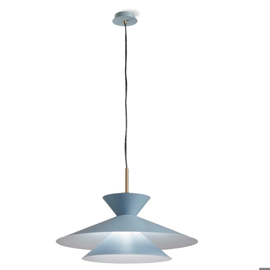 Lampadario celeste design per cucina sforzin miloox kim