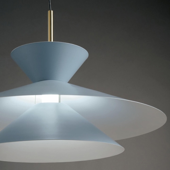 Lampadario celeste design per cucina sforzin miloox kim