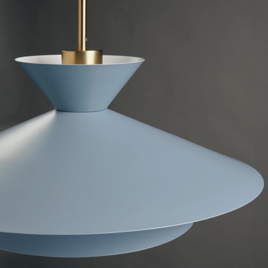 Lampadario celeste design per cucina sforzin miloox kim