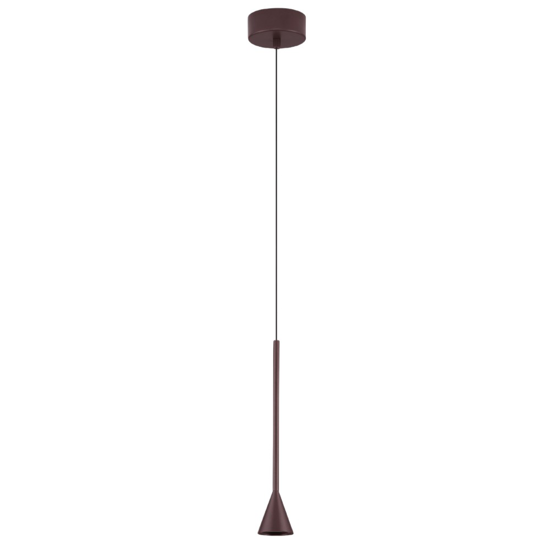 Lampada led 6w 3000k pendente a sospensione marrone moderna