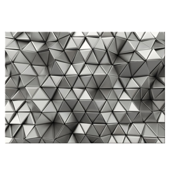 Quadro astratto moderno triangoli cromati 50x35