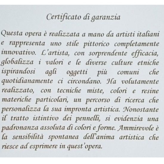 Quadro 155x65 moderno tramonto oro rosso dipinto