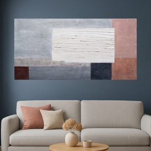 Quadro astratto moderno per soggiorno dipinto 60x120