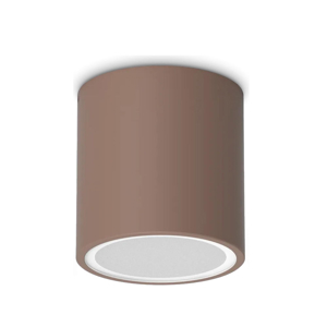 Ideal lux techo pl1 round d09 faretto da esterno marrone ip54