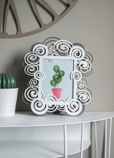 Cornice portafoto moderno da tavolo colore bianco fango fp