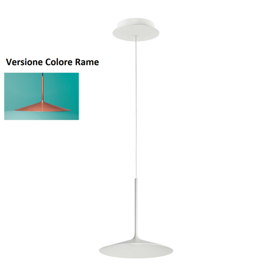 Poe linea light lampada a sospensione rame fp
