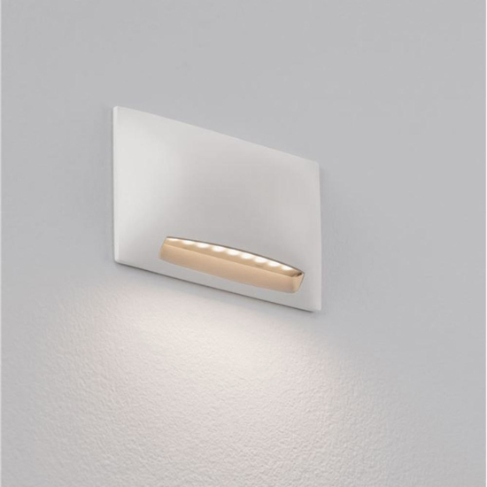 Segnapasso led esterno bianco rettangolare 5w 3000k ip65