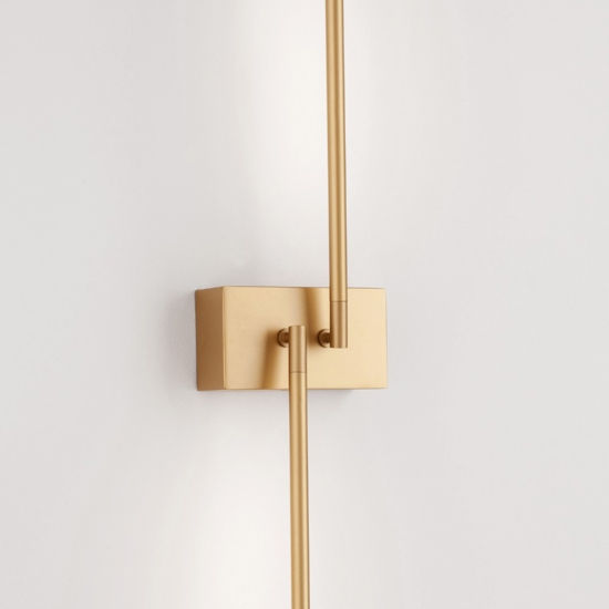 Applique oro bacchette orientabili moderna led 10w 3000k