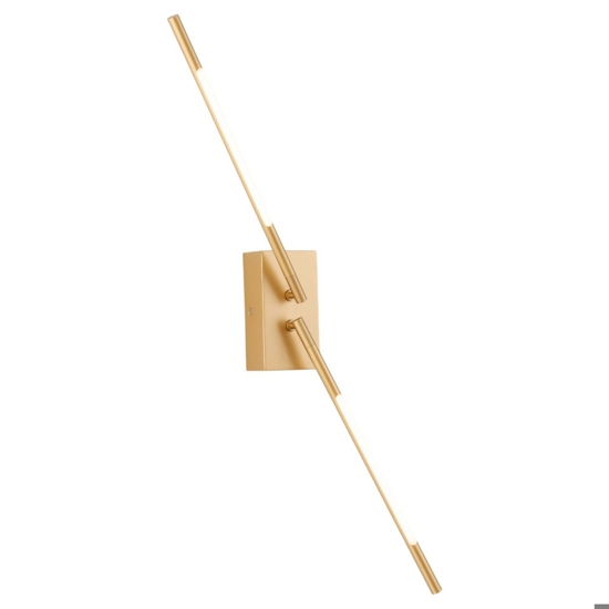 Applique oro bacchette orientabili moderna led 10w 3000k