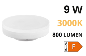 Lampadina led gx53 9w 3000k 800lm ottica 120° alca power fp