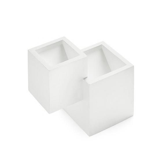 Applique cubi led 6w 3000k di gesso moderna heraea sforzin fp