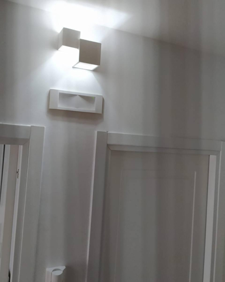 Applique cubi led 6w 3000k di gesso moderna heraea sforzin fp