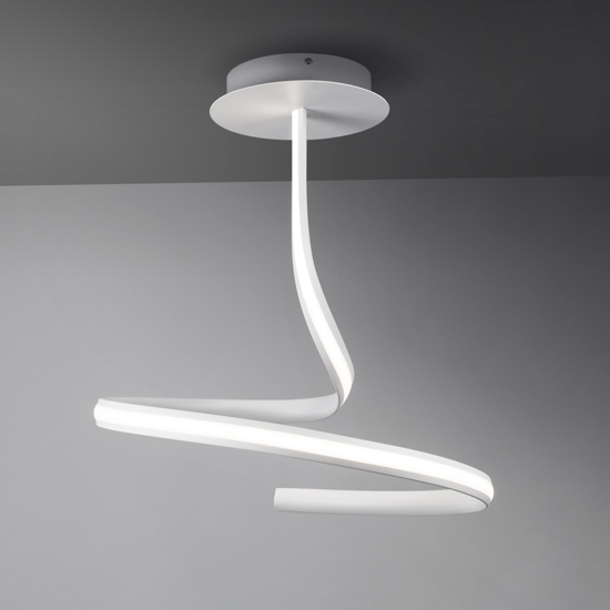 Lampadario camera da letto bianco led 20w 3000k design vivida ribbon