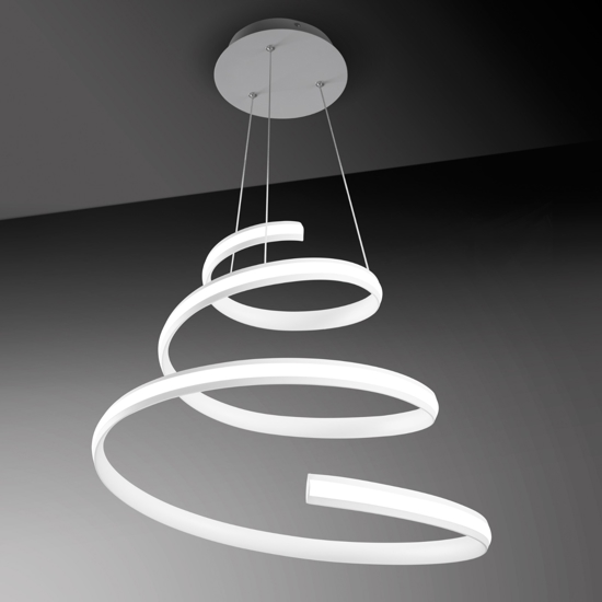 Lampadario per camera da letto led 40w 3000k spiral vivida