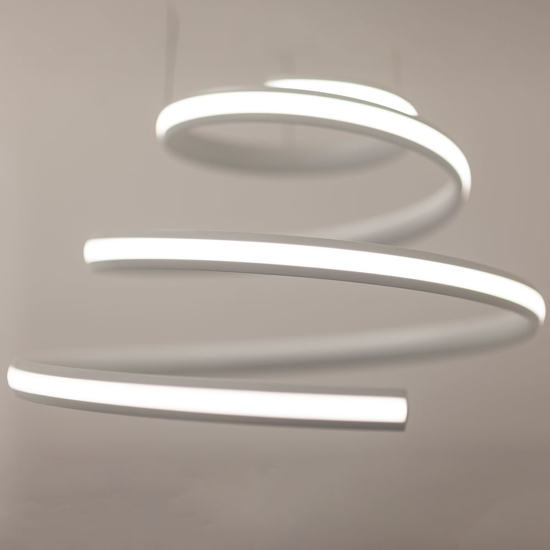 Lampadario per camera da letto led 40w 3000k spiral vivida