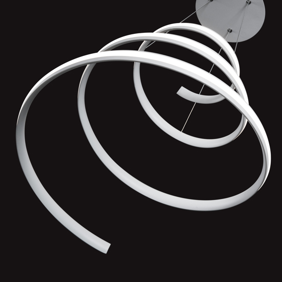 Lampadario per camera da letto led 40w 3000k spiral vivida