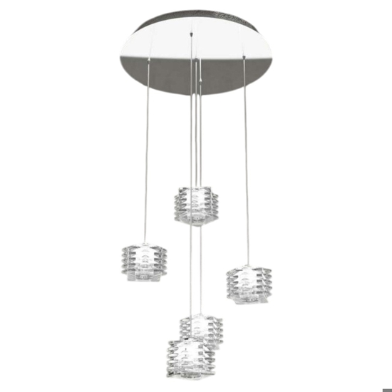 Lampadario stanza da letto vetri top light rubik