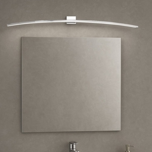 Applique per specchio da bagno cromo 3000k design curvo toplight