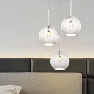 Lampadario per camera da letto vetri trasparenti