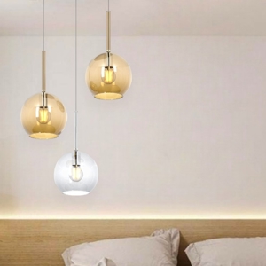 Lampadario per camera da letto vetri ambra top light future
