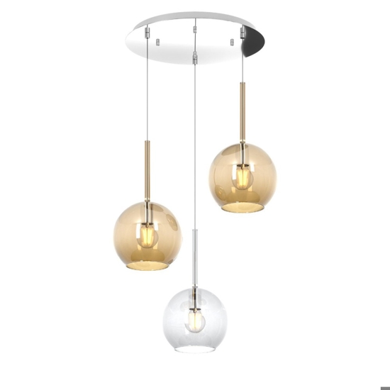 Lampadario per camera da letto vetri ambra top light future