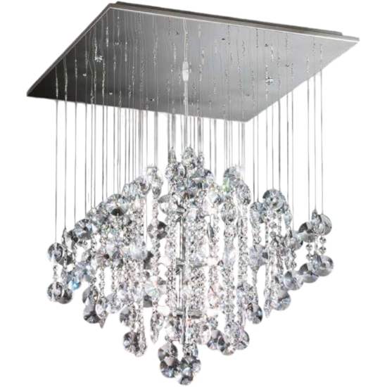 Lampadario di cristallo per camera da letto affralux rotondo