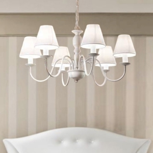 Lampadario per camera da letto bianco shabby chic ducale perenz
