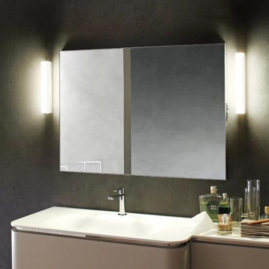 Applique linea light da specchio alluminio  kioo led 14w 3000k