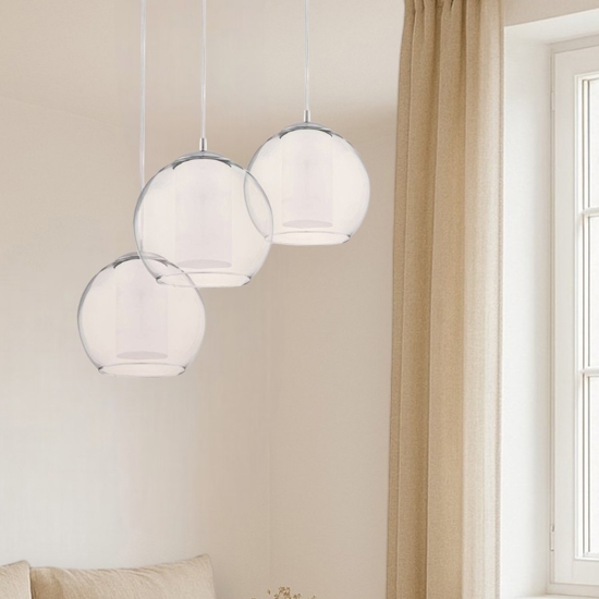 Lampadario per camera da letto sfere vetro a cascata
