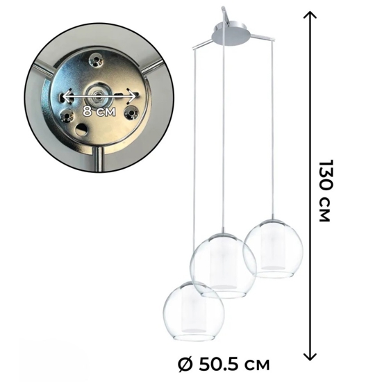 Lampadario per camera da letto sfere vetro a cascata
