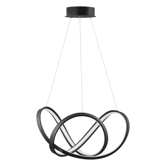 Lampadario nero design led per camera da letto