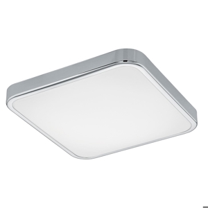 Plafoniera da bagno 16w 3000k quadrata cromo manilva eglo