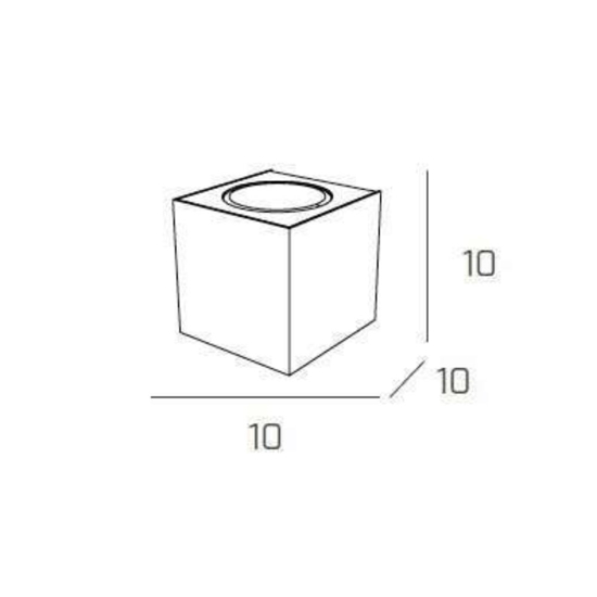 Top light applique da parete moderna cubotto sabbia