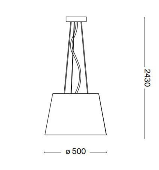 Nordik sp4 ideal lux lampadario stanza da letto paralume tessuto nero e oro