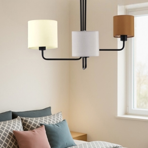 Lampadario stanza da letto marrone grigio beige