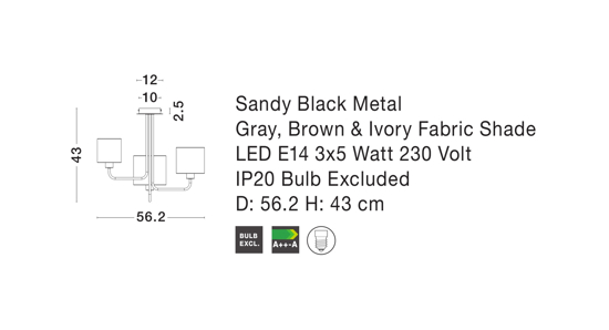Lampadario stanza da letto marrone grigio beige