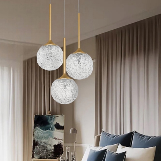 Lampadario 3 luci per camera da letto contemporaneo