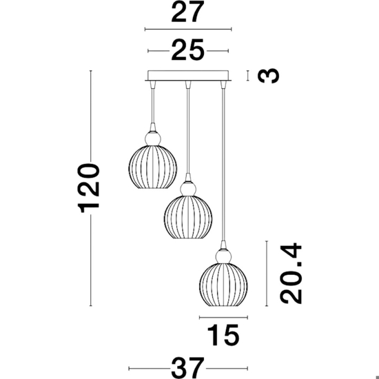 Lampadario vetri bianchi pendenti per camera da letto moderna