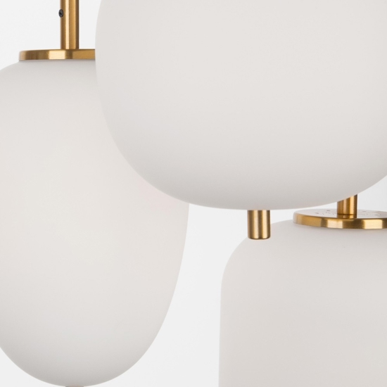 Lampadario oro 3 luci a grappolo per camera da letto