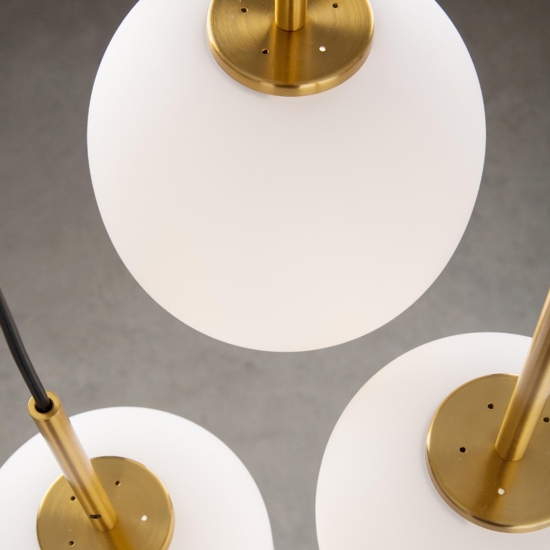 Lampadario oro 3 luci a grappolo per camera da letto
