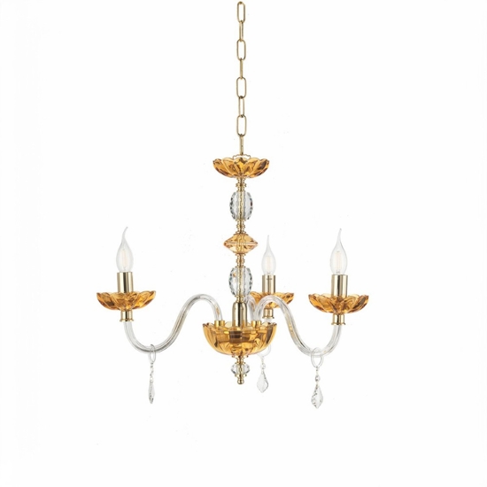 Lampadario stanza da letto vetro cristallo ambra