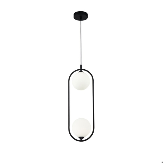 Maytoni lampadario nero pendente per comodino camera da letto