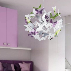 Lampadario per camera da letto bambina farfalle