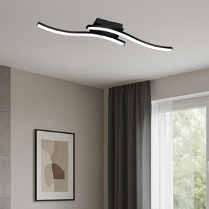 Plafoniera led 10w 3000k nera moderna design